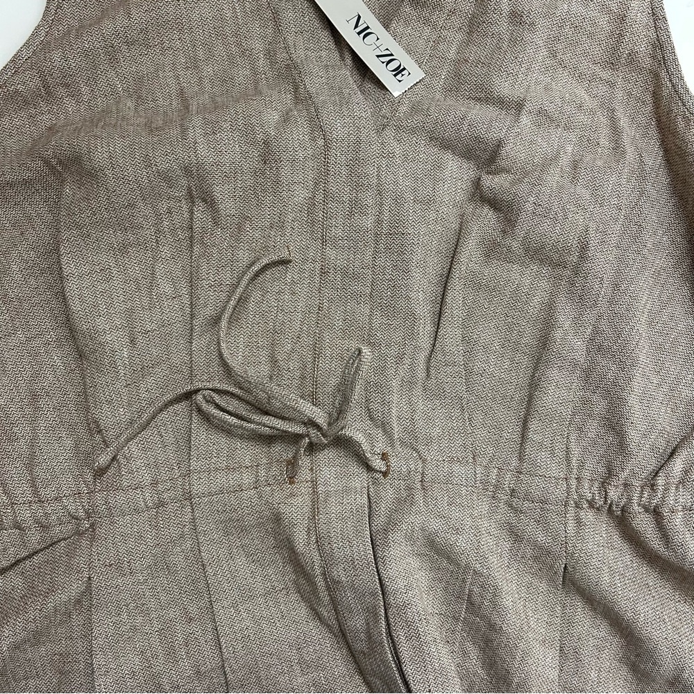 Nic & Zoe LINEN COTTON CINCH VEST (size L) - Picture 5 of 8